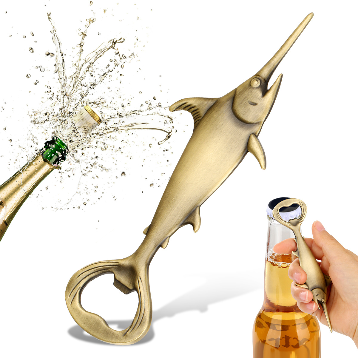 Creative Swordfish Handle Metal Beer Bottle Openers Kitchen Bar Accessories Tools Beer Gifts Beer Openors Kitchen Gadgets - Image 10