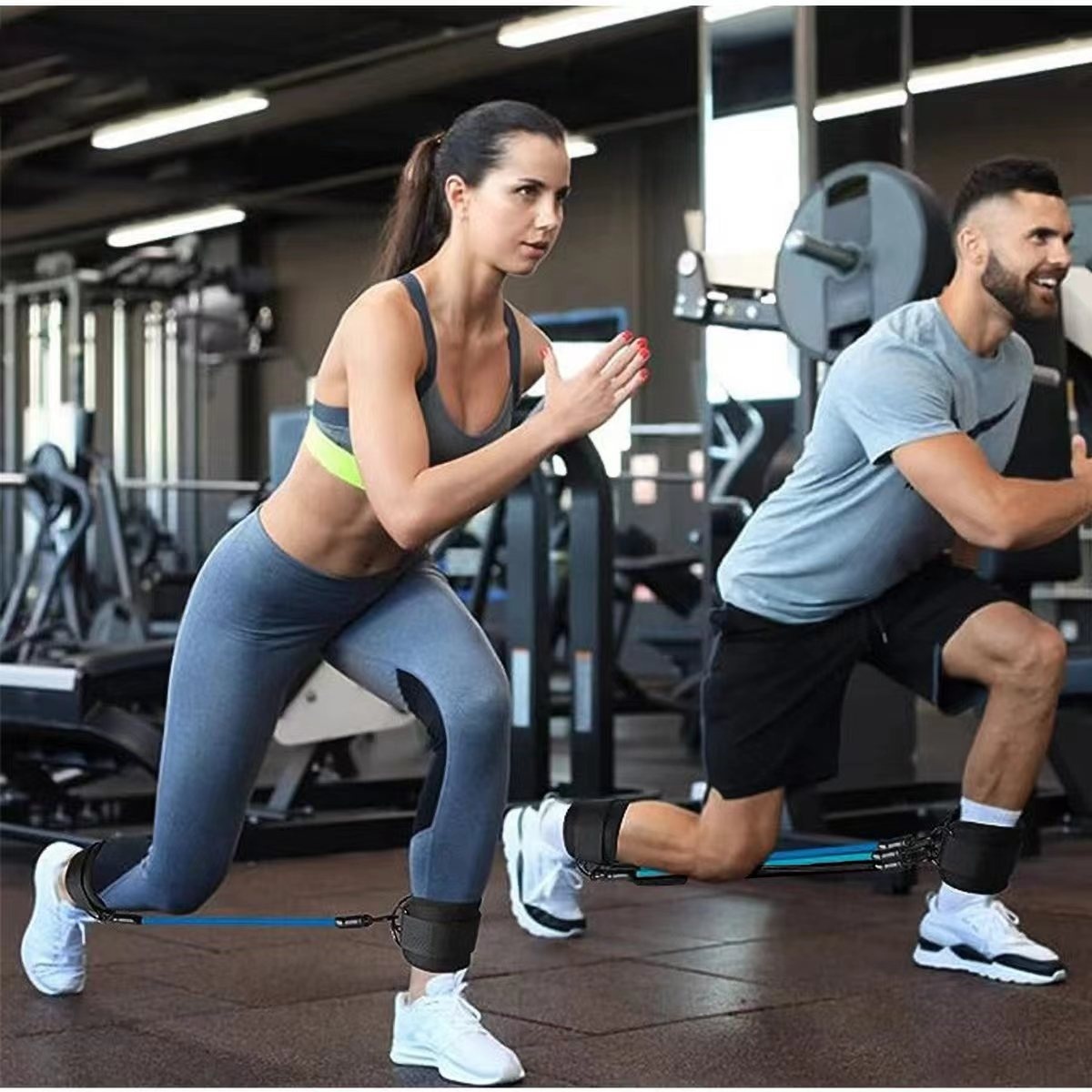 Ankle Strap Resistance Bands Hip Leg Strength Pull Rope Fitness Elastic Training Home Yoga Pilate Crossfit Workout Gym Equipment - Image 2
